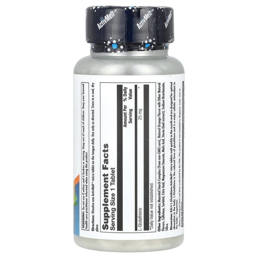 L-Glutathione, Orange, 25Mg, 90 Mini Tablets