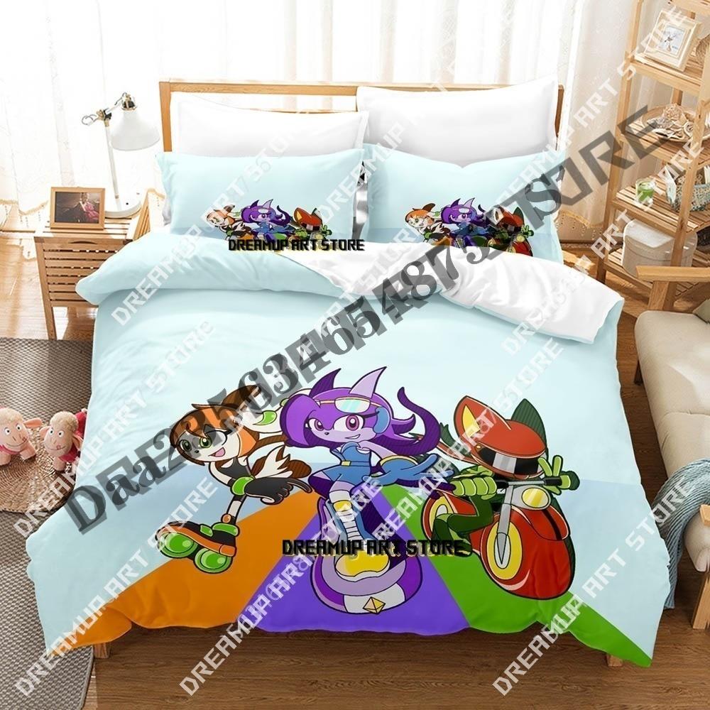3D Печать Игровой Набор Постельного Белья Freedom Planet Односпальный Двуспальный Полный Queen King Размер Набор для Кровати Взрослый Детская Спальня Наборы Пододеяльников Аниме Постельное Белье
