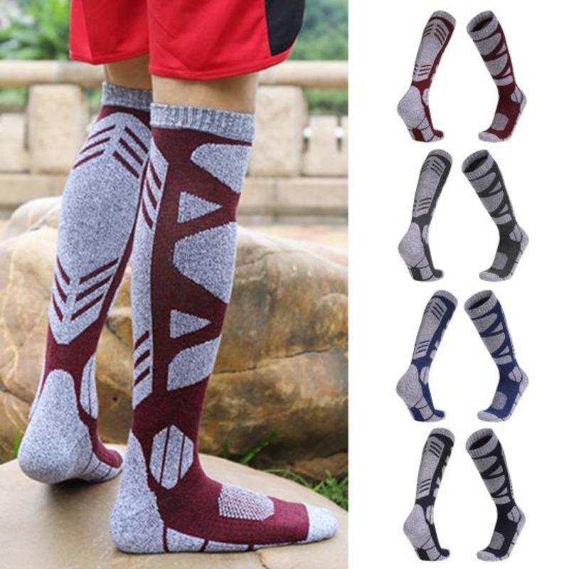 Горнолыжные носки для мужчин и женщин, зимние, длинные, теплые, для спорта на открытом воздухе, для катания на лыжах и сноуборде, для походов