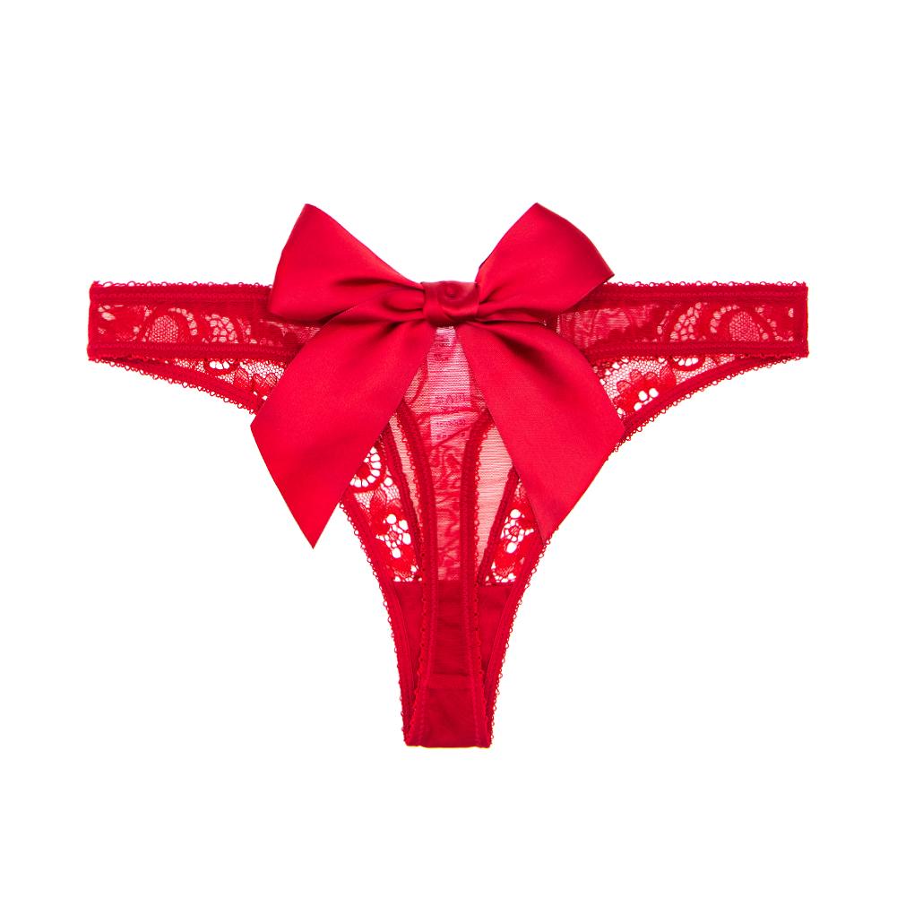 Varsbaby Кружевные сексуальные стринги с вышивкой, прозрачное нижнее белье с низкой посадкой, трусики с уникальным дизайном банта