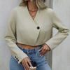 Spring and Autumn Women's Jacket Short Solid Colour Blazer