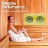 KT THERMO Wood Sauna Thermometer & Hygrometer, Wall-Mounted Spa Accessory, Mechanical, No Battery Required - For Family Hotel Sa