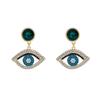 Devil's Eye Drip Oil Alloy Earrings: Trendsetting European & American Street Style