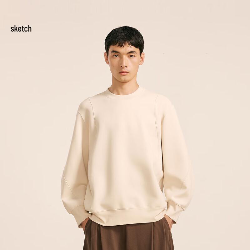 CROQUIS Men's 2024 Autumn Loose Round Neck Long Sleeve Sweatshirt