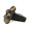 Birkenstock Шлепанцы-слипоны из натуральной кожи крупного рогатого скота, унисекс, цвет Железно-серый, размер Regular 0552801