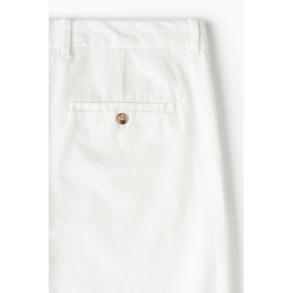 H M Cotton cHino Pants sliM Fit creaM