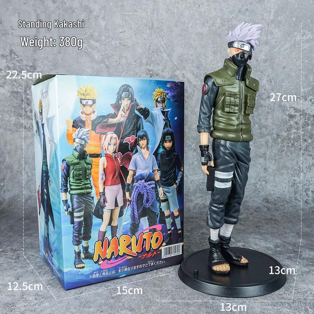 Дисплей аниме-экшн-фигурок: Саске, Сакура, Итачи, Какаши, Минато с двуручным мечом.