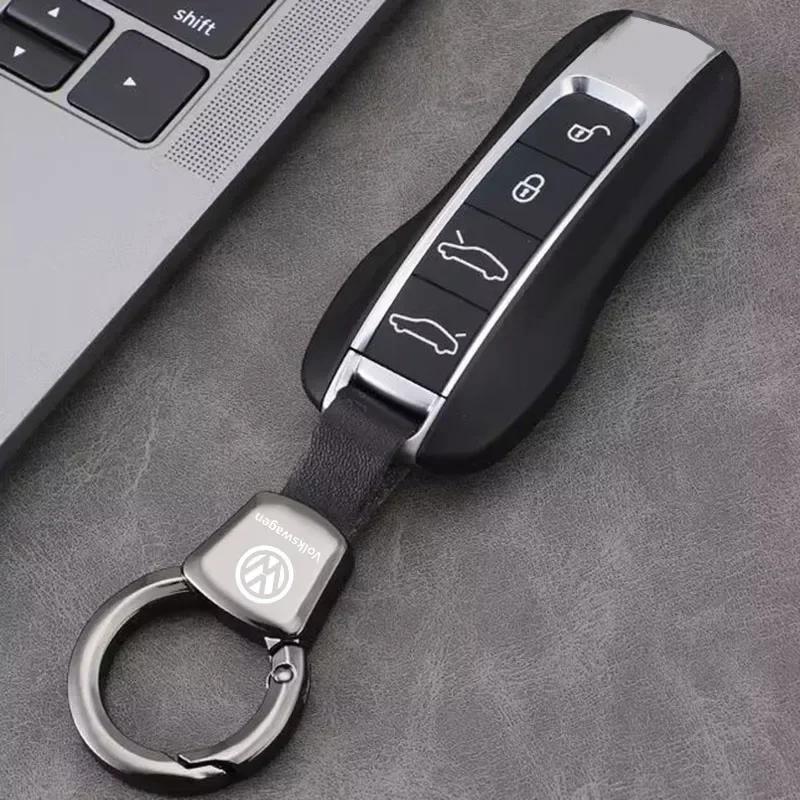 2025 Горячий кожаный брелок Модный брелок с логотипом автомобиля Подвеска для Volkswagen Golf Passat Jetta Touareg Tiguan Polo Beetle Sharan