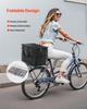 Rear Bike Basket Folding Bicycle Basket Cargo Net Liner Waterproof Cover
