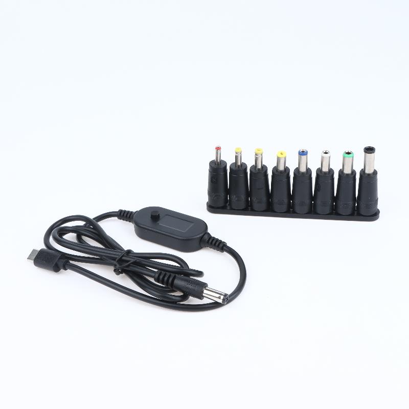 140W Type C to DC Charging Cable Set Wide Voltage Compatible Fast Charging Cord for Laptops Routers Small Office Electronics
