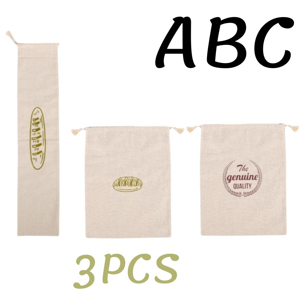1/6 шт. Многоразовый льняной мешок для хлеба, контейнер для хранения выпечки для тостов, небеленый мешок для сохранения с завязками, кухонный органайзер