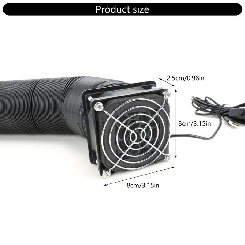 Вентиляционная система с питанием от USB 5 В 800x800x250 мм Вентилятор 4000 об/мин для удаления дыма и запаха Аксессуары для бокса для 3D-печати