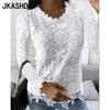 Women's Fashion Casual Spring Autumn Solid Color Print Long Sleeve V-Neck Blouses & Shirts