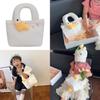 Cute Simple Big White Goose Handbag Plush Kids Messenger Bag For Toddlers