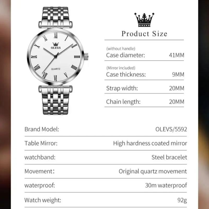 OLEVS Мужские часы, модные и простые, золотые, водонепроницаемые, кварцевые часы из нержавеющей стали, роскошные брендовые деловые мужские часы