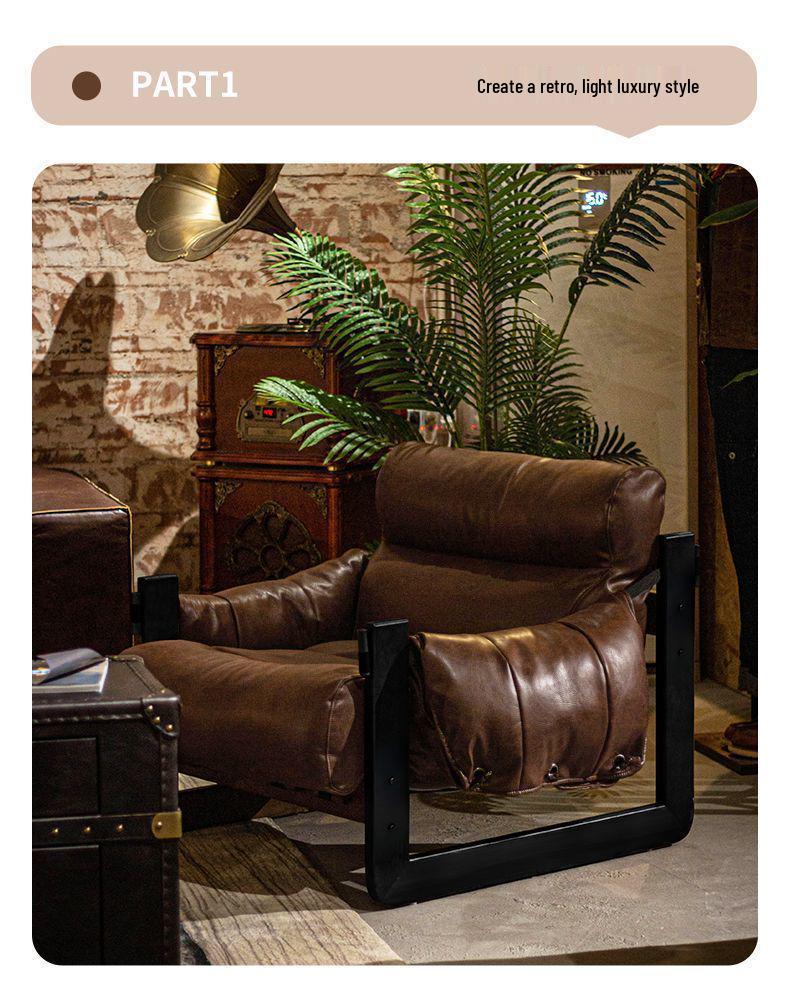 Дизайнерское кресло-диван с механизмом откидывания с острова Джерси для гостиной - Светлый люкс в ретро-стиле