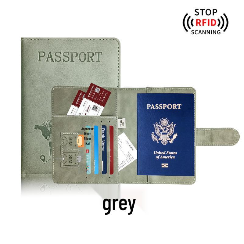 Набор: меняющий цвет держатель для паспорта из ПУ кожи и багажная бирка с RFID-защитой