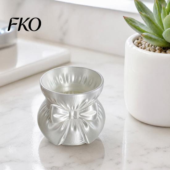 Jewelry Storage Container Silk Drawstring Vase, 3D Printed Pen Holder, Makeup Brush Mini Vase Round Tube With Lid And Organizer for Small Items, Satin