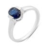 Серебряное кольцо с сапфиром nano 0.907ct, вес изделия 2,57 гр (2206057)