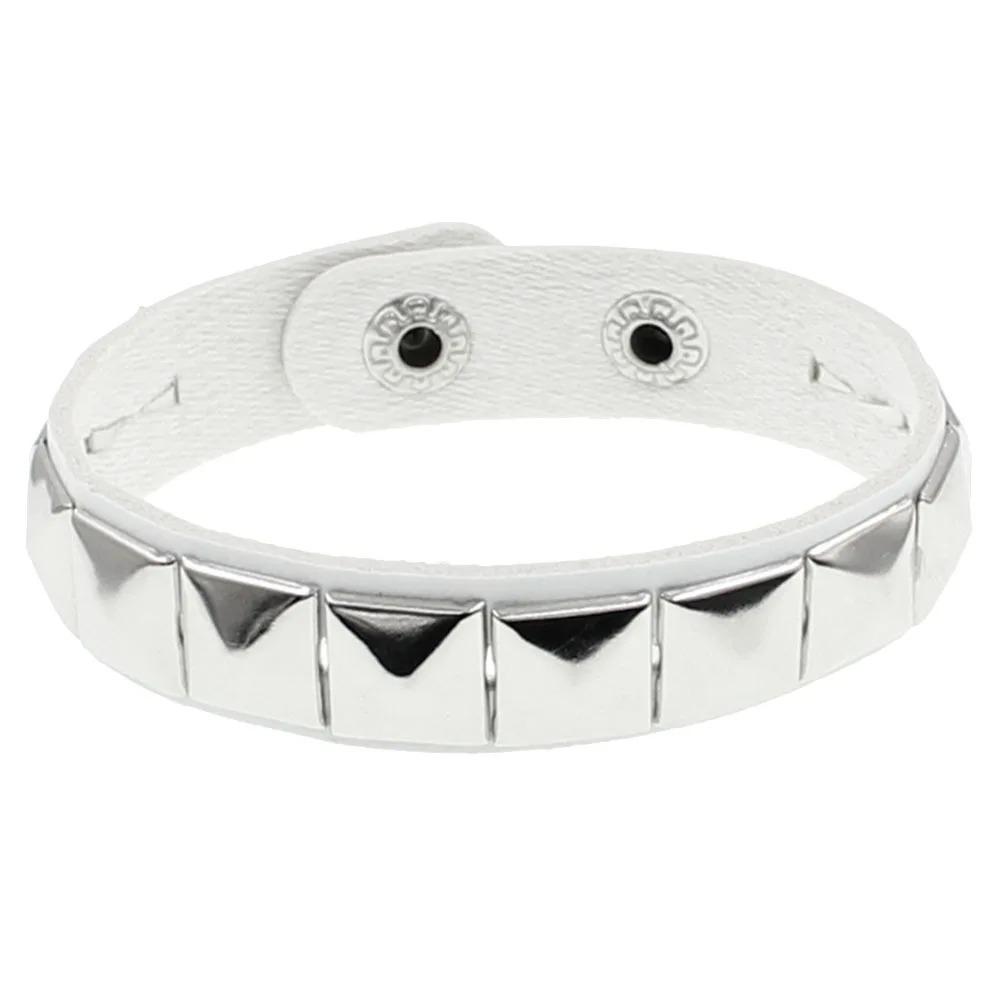 PU Leather Rivet Bracelet Bangle Bangle Unique Metal Wristband  Men Women