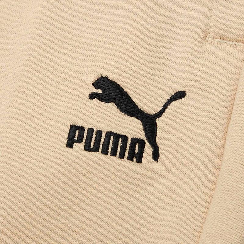 Puma Клубные спортивные штаны с вышитым логотипом и манжетами на щиколотках, мужские брюки цвета хаки 533202-20