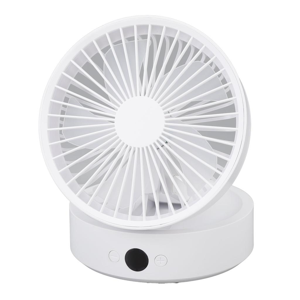 Foldable Desk Fan 3 Speeds Digital Display USB Rechargeable Remote Control Oscillating Desktop Fan with Night Light for