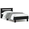 VidaXL Bed Frames with Headboard and LED Lights, Single Bed with Slat Base, Adult Bed, Bedroom Furniture, 838716