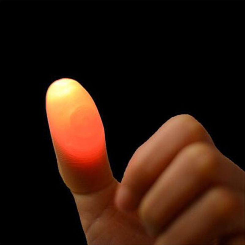 2 шт., супер яркий красочный свет, мигающий палец, модная волшебная опора, лампа для большого пальца, забавная детская светящаяся игрушка