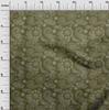 oneOone Cotton Flex Dark Olive Green Fabric Asian Paisley Quilting Supplies Print Sewing Fabric By The Yard 40 Inch