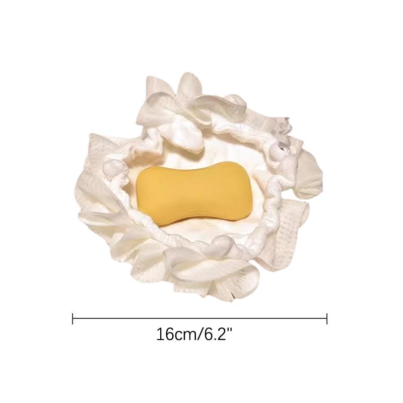 Soap Bath Balls Foam Rich Dense Elastic Drawstring Soft Comfortable Gentle Bath Balls Durable Hexagonal Elastic Mesh Bath Balls