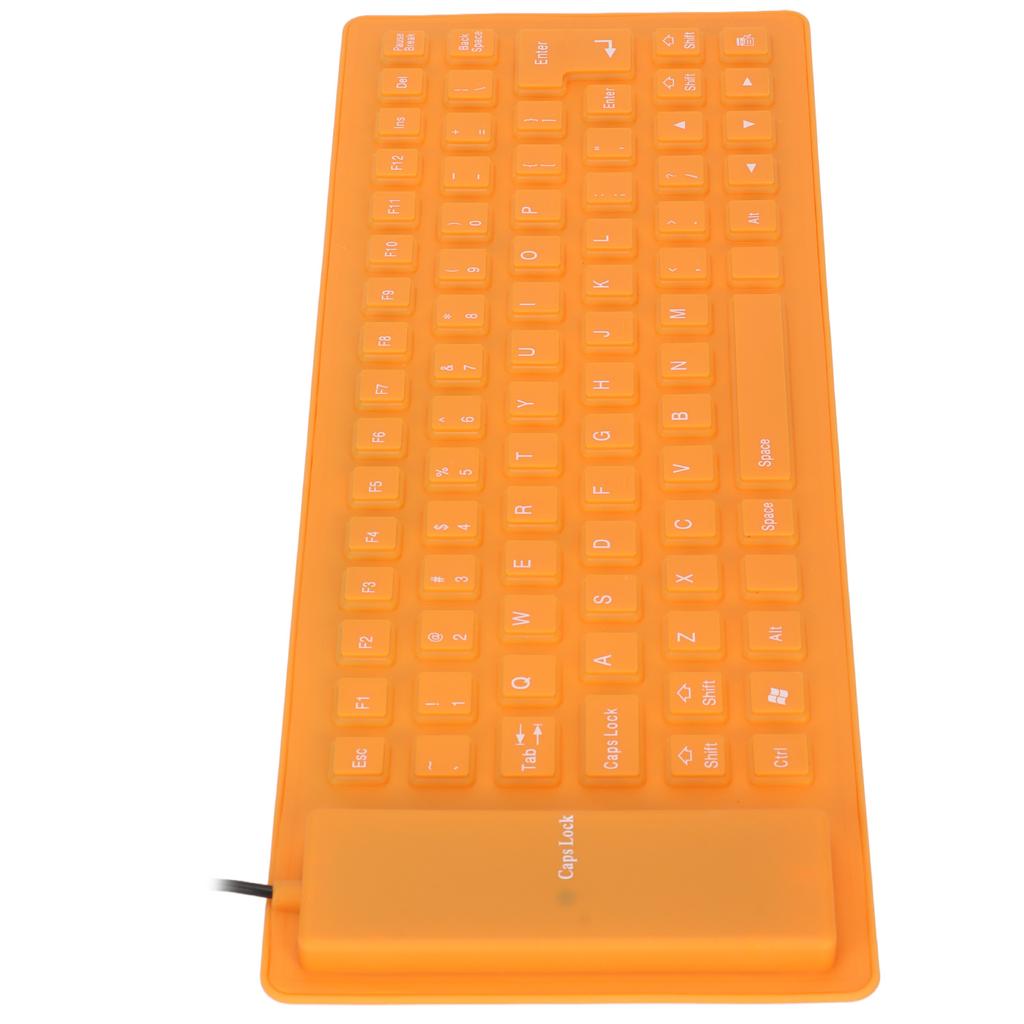 Silicone Keyboard Fully Sealed Design Lightweight Portable Silent Soft Comfortable USB Wired Silicone Keyboard for PC