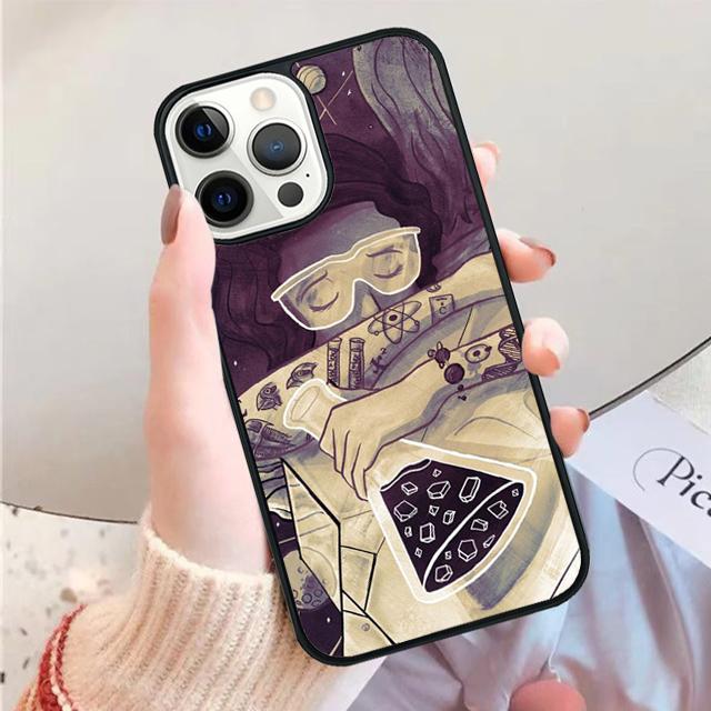Винтажный Бесшовный Чехол для Телефона с Химической Лабораторией Для iPhone 17 Air 15 16 14 Plus 11 12 13 Pro Max Apple max
