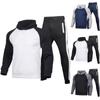 Men's Tracksuit Hooded  Hoodie Set 2 Pieces Sporting Male Fitness Plush Sweatshirts Pants Sets