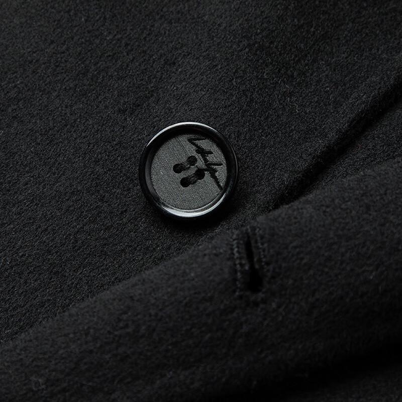 Мужское очень длинное двустороннее шерстяное тренч-пальто Shanshan