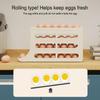 Egg Holder For Counter Auto Rolling Fridge Egg Organizer 4-layer Slide Drop Tray Shelf Space-saving Clear Visibility For RV