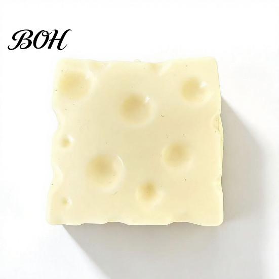 TPR Sensory Toy Fake Cheese Stress Relief Toy, Squeezable Cube Gadget Anxiety Relieving Hand Exercise for Kids and Adults Slow Rebound