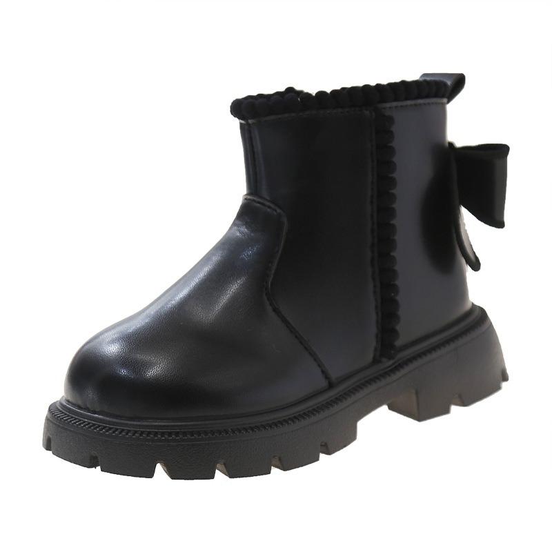 Ботинки Martin для девочек Новые осенние детские черные ботинки Показ мод для девочек Стильные короткие ботинки на весну и осень