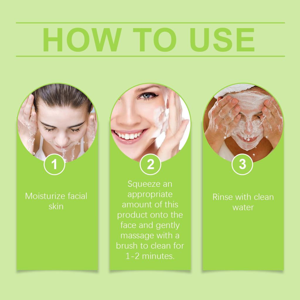 Green Tea Foam Cleanser Gently Cleanses Facial Skin  Pores And Moisturizes100ml