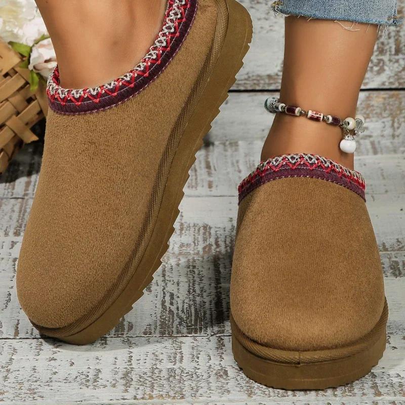 Men/women Cotton Shoes 2024 Autumn/winter Fashion Snow Boots Size 44 Plush Comfort Anti Slip Platform Thick Bottom Cotton Shoes