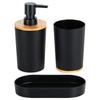 Black bathroom set 3 pieces