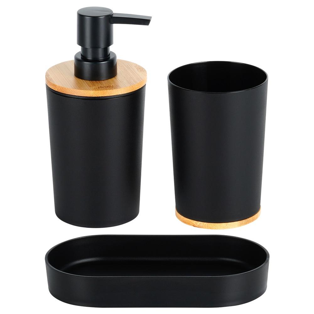 Black bathroom set 3 pieces