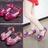 New Princess Shoes Kids Shoes Girls High Heels Dress Shoes Flower Butterfly Sandals Bowknot Crystal Princess Queen Cosplay Party Girl Dance Shoes