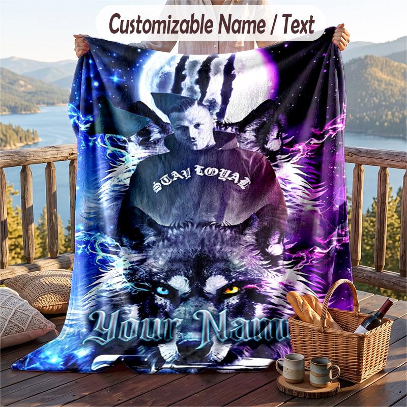 Personalized Flannel Throw Blanket,Kontra K Custom Printed Name, Cozy Plush Blanket For Home Use