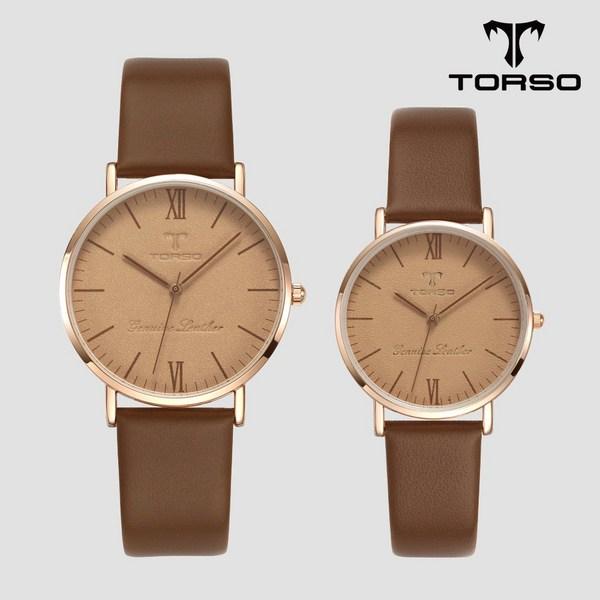 TORSO Часы Torso T0014L с кожаным циферблатом для пары, кожаные наручные часы унисекс, популярные корейские часы