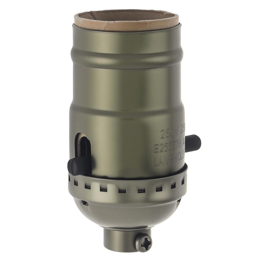 Винтажный патрон для лампы E26 E27 с проходным выключателем, замена патрона для лампы, сверхпрочный, антикварное освещение, ретро, простая установка