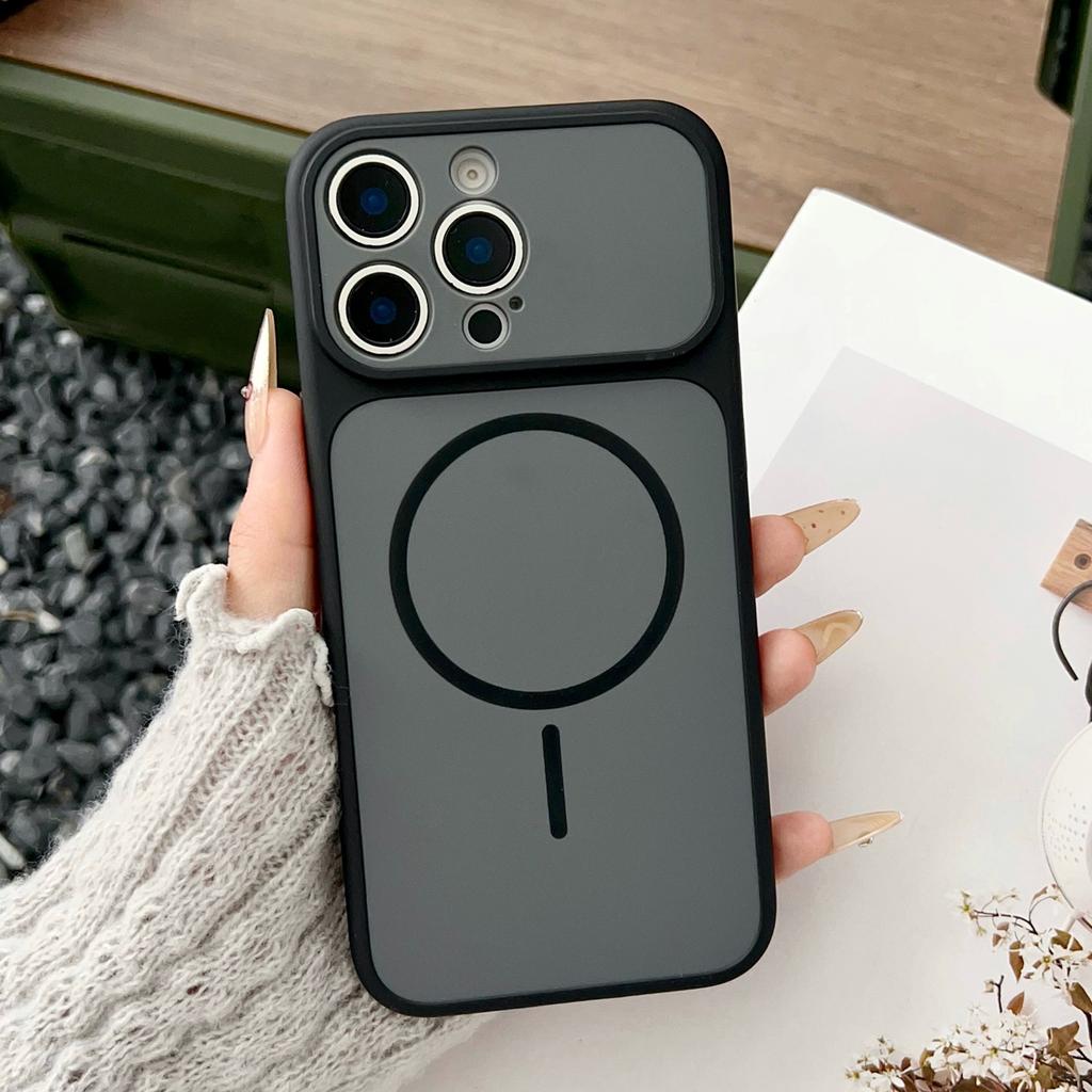 For iPhone 16 Pro Max Case Compatible with MagSafe Dual Color Skin Touch TPU PC Shockproof Phone Cover