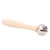 Wooden Jingle Hand Bell Solid Wood Handle Stick Shaker Children Musical Instrument Orff Toy Round