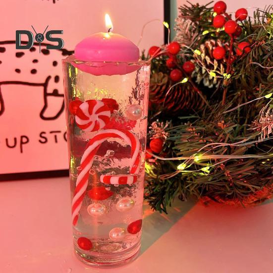 Рождественский набор наполнителей для ваз Плавающие бусины Подсвеченные бусины из искусственного жемчуга Прозрачные водные бусины Рождественские украшения для особых случаев Плавающие свечи