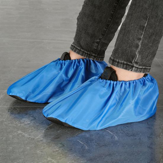 1 Pair Waterproof Shoe Covers Reusable Foldable Not-Slip Rain Boot Covers Wear Resistant Shoe Protector Overshoes