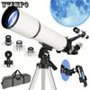 Telescope for Adults Astronomy, 80mm Aperture 600mm Refractor Telescope Beginners, Fully Multi-Coated Optics High Transmission Telescopes